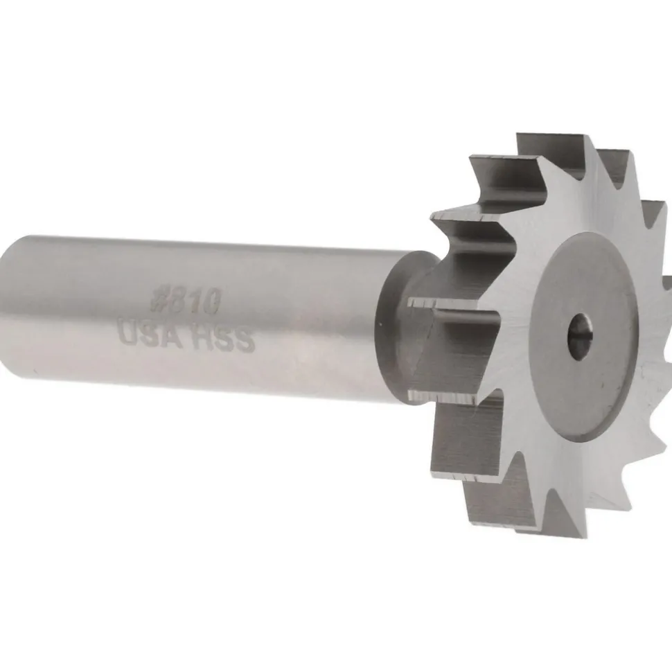 Woodruff Keyseat Cutter: 1-1/4" Cut Dia, 1/4" Cut Width, 1/2" Shank Dia, Straight Tooth
