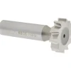 Woodruff Keyseat Cutter: 1" Cut Dia, 1/4" Cut Width, 1/2" Shank Dia, Staggered Tooth