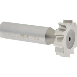 Woodruff Keyseat Cutter: 1" Cut Dia, 1/4" Cut Width, 1/2" Shank Dia, Staggered Tooth