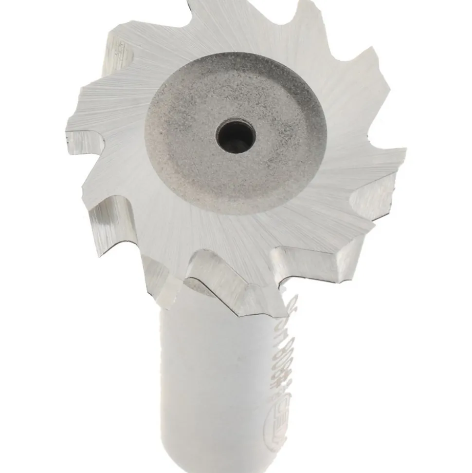 Woodruff Keyseat Cutter: 1" Cut Dia, 1/4" Cut Width, 1/2" Shank Dia, Staggered Tooth