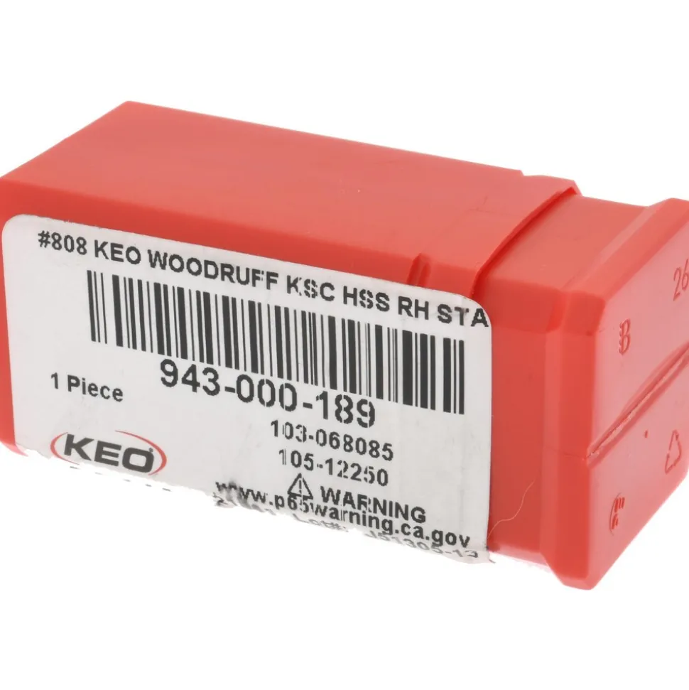 Woodruff Keyseat Cutter: 1" Cut Dia, 1/4" Cut Width, 1/2" Shank Dia, Staggered Tooth
