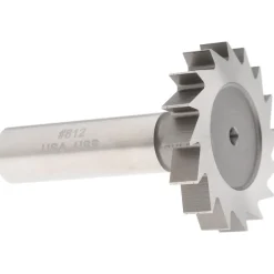 Woodruff Keyseat Cutter: 1-1/2" Cut Dia, 1/4" Cut Width, 1/2" Shank Dia, Straight Tooth
