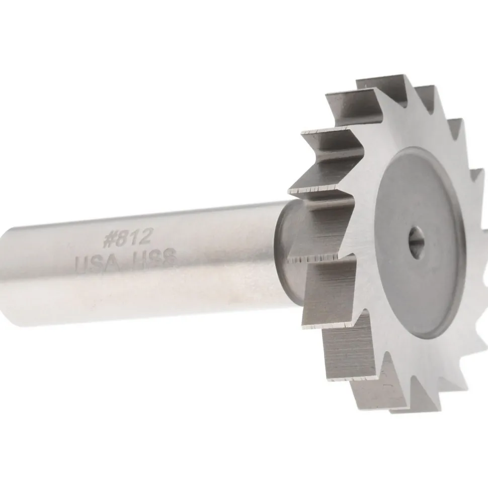 Woodruff Keyseat Cutter: 1-1/2" Cut Dia, 1/4" Cut Width, 1/2" Shank Dia, Straight Tooth