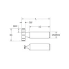 Woodruff Keyseat Cutter: 5/8" Cut Dia, 3/16" Cut Width, 1/2" Shank Dia, Straight Tooth