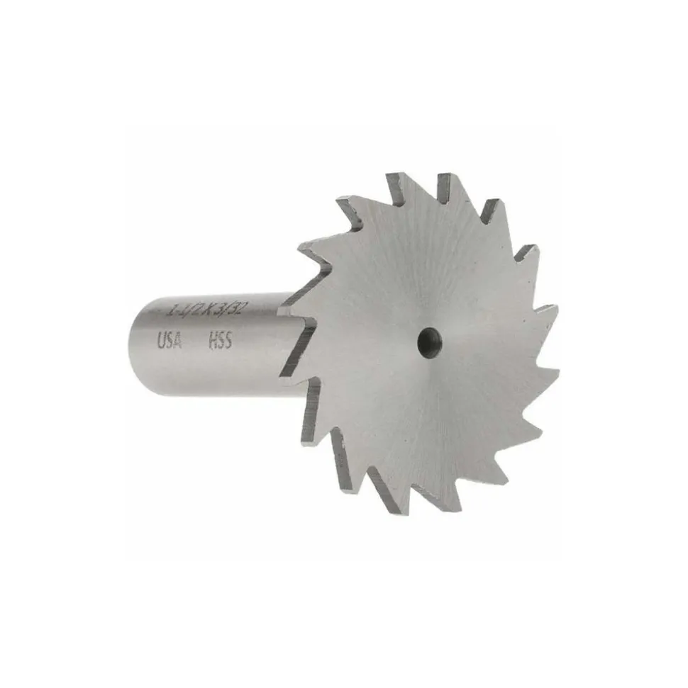 Woodruff Keyseat Cutter: 1-1/2" Cut Dia, 3/32" Cut Width, 1/2" Shank Dia, Straight Tooth