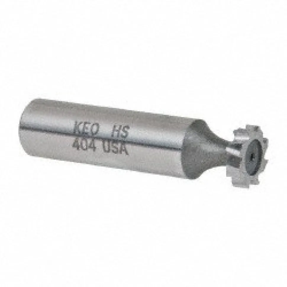 Woodruff Keyseat Cutter: 1/2" Cut Dia, 1/8" Cut Width, 1/2" Shank Dia, Staggered Tooth
