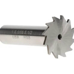 Woodruff Keyseat Cutter: 1" Cut Dia, 1/16" Cut Width, 1/2" Shank Dia, Straight Tooth
