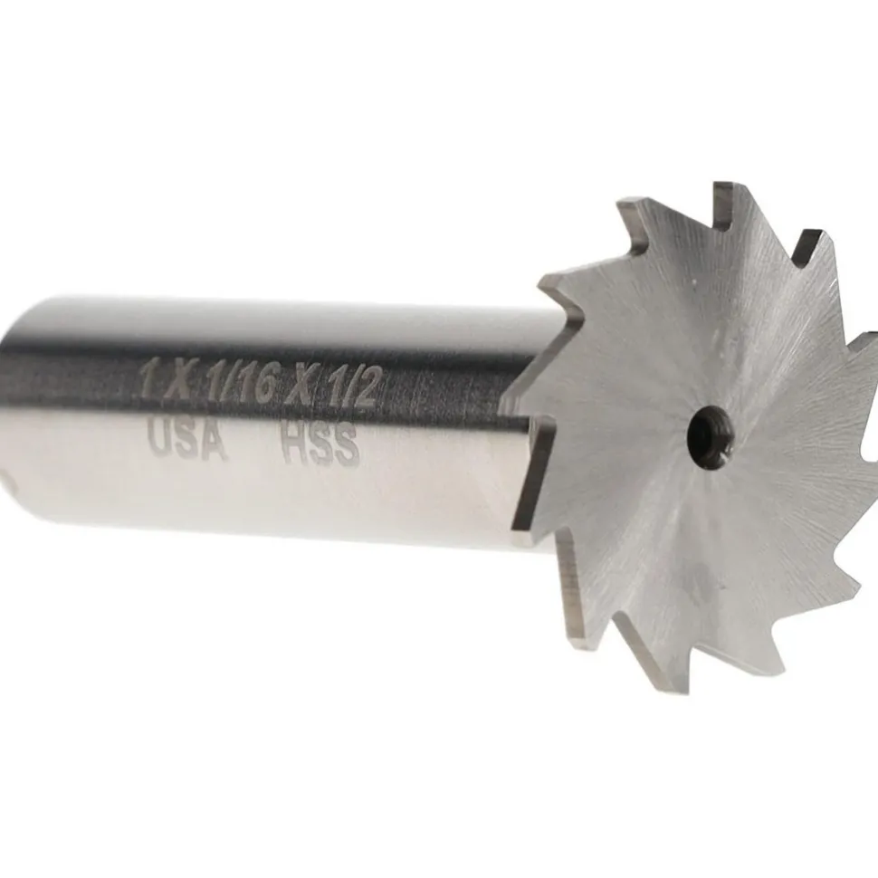 Woodruff Keyseat Cutter: 1" Cut Dia, 1/16" Cut Width, 1/2" Shank Dia, Straight Tooth