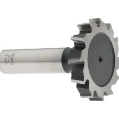 Woodruff Keyseat Cutter: 1-1/2" Cut Dia, 1/4" Cut Width, 1/2" Shank Dia, Staggered Tooth