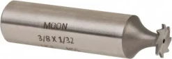 Woodruff Keyseat Cutter: 3/8" Cut Dia, 1/32" Cut Width, 1/2" Shank Dia, Straight Tooth