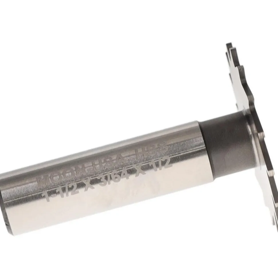 Woodruff Keyseat Cutter: 1-1/2" Cut Dia, 3/64" Cut Width, 1/2" Shank Dia, Straight Tooth