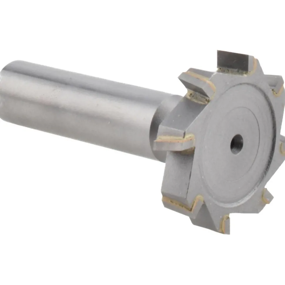 Woodruff Keyseat Cutter: 1-1/4" Cut Dia, 1/4" Cut Width, 1/2" Shank Dia, Staggered Tooth