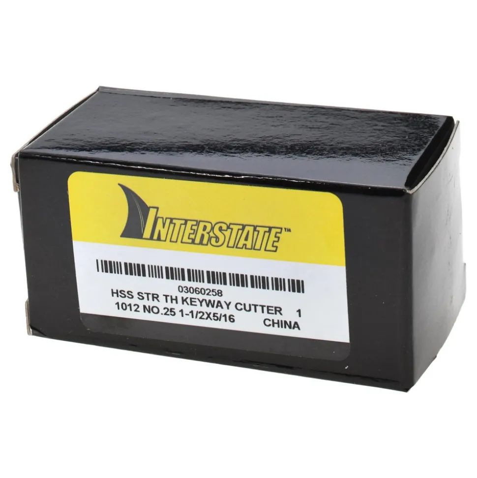 Woodruff Keyseat Cutter: 1-1/2" Cut Dia, 5/16" Cut Width, 1/2" Shank Dia, Straight Tooth
