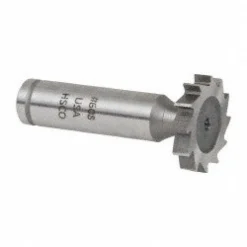 Woodruff Keyseat Cutter: 1" Cut Dia, 3/16" Cut Width, 1/2" Shank Dia, Straight Tooth