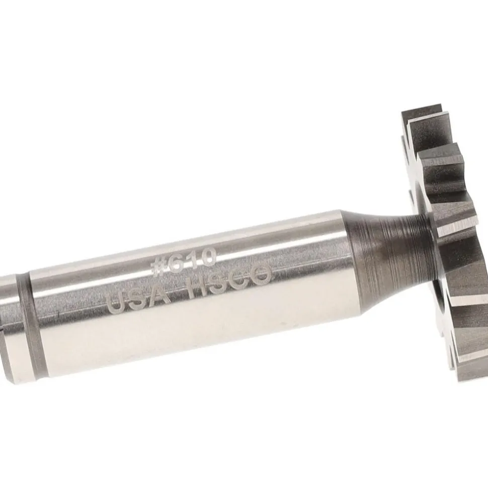 Woodruff Keyseat Cutter: 1-1/4" Cut Dia, 3/16" Cut Width, 1/2" Shank Dia, Staggered Tooth