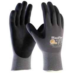 Work Gloves: 34-874, Size Large, Micro-Foam Nitrile-Coated, Nylon & Elastane, General Purpose