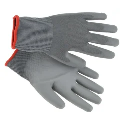 Work Gloves: Size Small, Polyurethane-Coated, Nylon & Polyester Blend, General Purpose