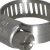 Worm Gear Clamp: Miniature Worm Drive, SAE 5, 5/16 to 11/16" Dia, Stainless Steel Band