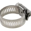 Worm Gear Clamp: Worm Drive, SAE 12, 11/16 to 1-1/4" Dia, Stainless Steel Band