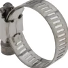 Worm Gear Clamp: Worm Drive, SAE 12, 1/2 to 1-1/4" Dia, Stainless Steel Band