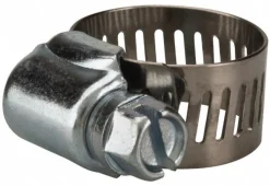 Worm Gear Clamp: Worm Drive, SAE 6, 3/8 to 7/8" Dia, Stainless Steel & Carbon Steel Band