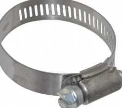 Worm Gear Clamp: Worm Drive, SAE 24, 1-1/16 to 2" Dia, Stainless Steel Band