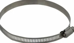 Worm Gear Clamp: Worm Drive, SAE 72, 3 to 5" Dia, Stainless Steel Band