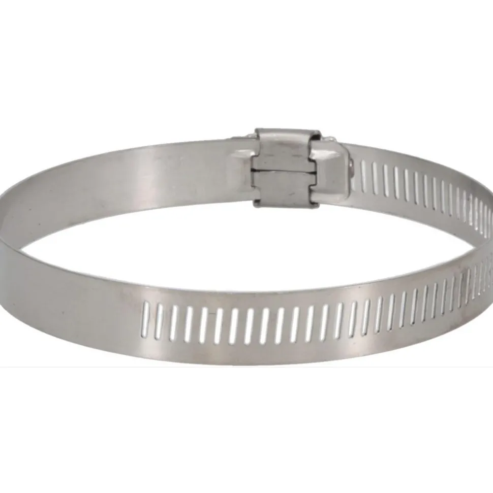 Worm Gear Clamp: Worm Drive, SAE 52, 2-13/16 to 3-3/4" Dia, Stainless Steel Band