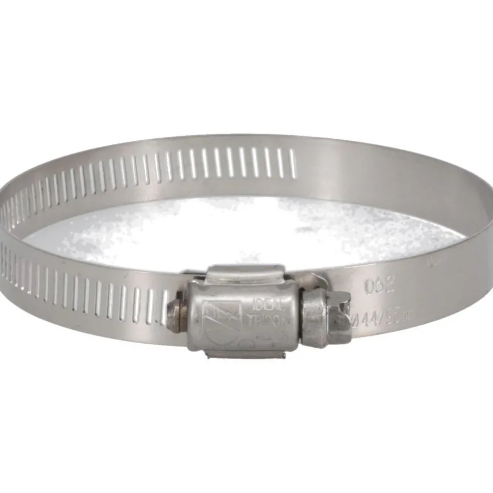 Worm Gear Clamp: Worm Drive, SAE 52, 2-13/16 to 3-3/4" Dia, Stainless Steel Band
