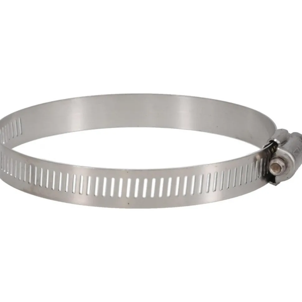 Worm Gear Clamp: Worm Drive, SAE 52, 2-13/16 to 3-3/4" Dia, Stainless Steel Band