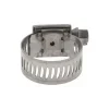 Worm Gear Clamp: Worm Drive, SAE 10, 9/16 to 1-1/16" Dia, Stainless Steel Band