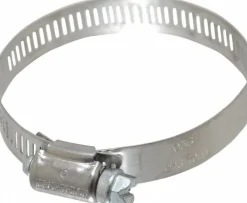 Worm Gear Clamp: Worm Drive, SAE 36, 1-13/16 to 2-3/4" Dia, Stainless Steel Band