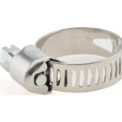 Worm Gear Clamp: Worm Drive, SAE 6, 7/16 to 25/32" Dia, Stainless Steel Band