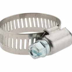 Worm Gear Clamp: Worm Drive, SAE 12, 11/16 to 1-1/4" Dia, Stainless Steel Band