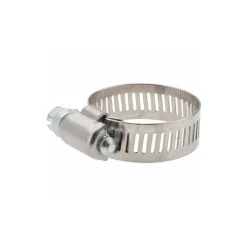 Worm Gear Clamp: Worm Drive, SAE 12, 11/16 to 1-1/4" Dia, Stainless Steel Band