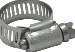 Worm Gear Clamp: Worm Drive, SAE 10, 9/16 to 1-1/16" Dia, Stainless Steel Band
