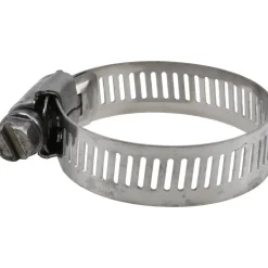 Worm Gear Clamp: Worm Drive, SAE 20, 3/4 to 1-3/4" Dia, Stainless Steel Band