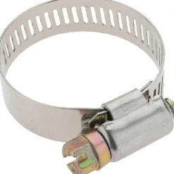 Worm Gear Clamp: Worm Drive, SAE 16, 13/16 to 1-1/2" Dia, Stainless Steel Band