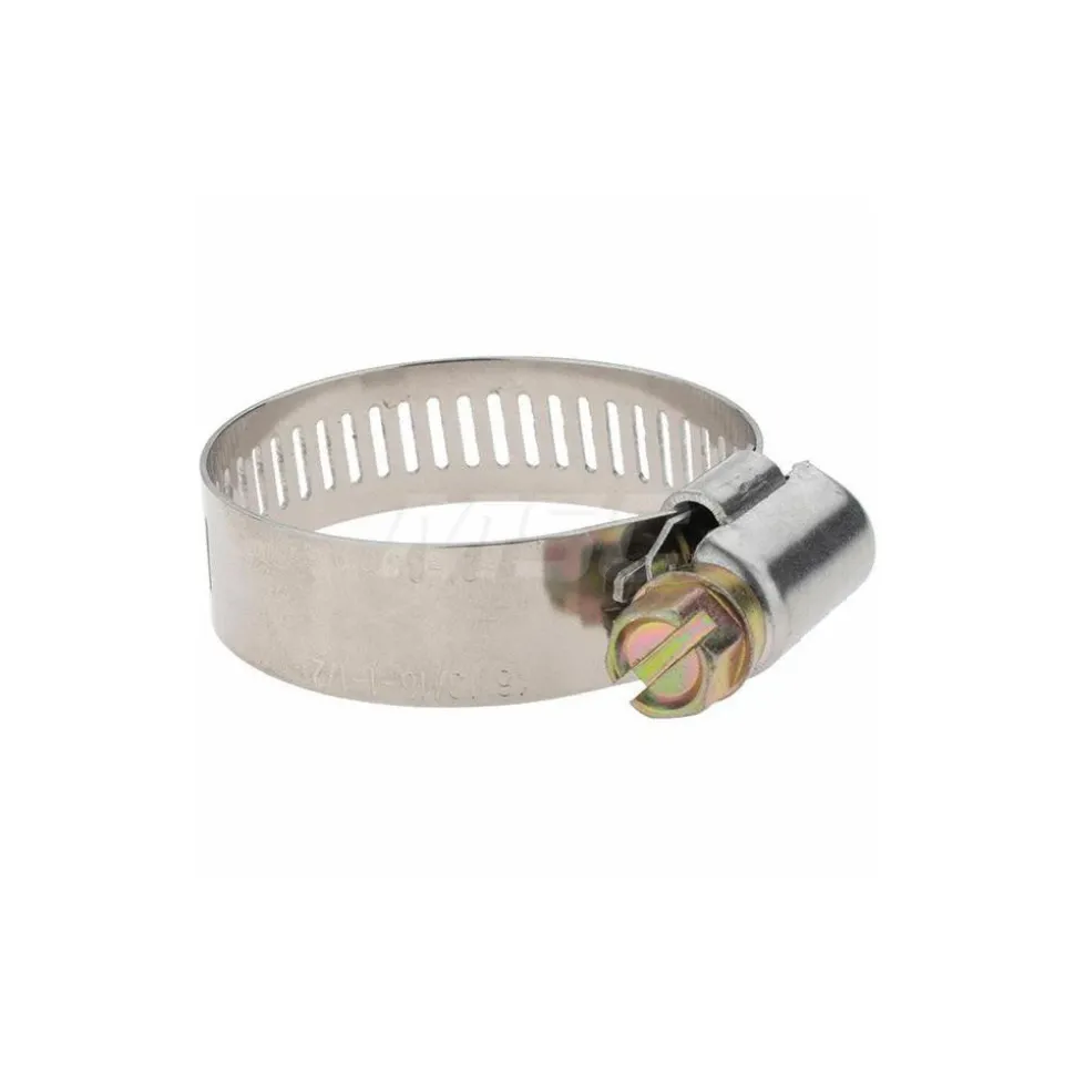 Worm Gear Clamp: Worm Drive, SAE 16, 13/16 to 1-1/2" Dia, Stainless Steel Band