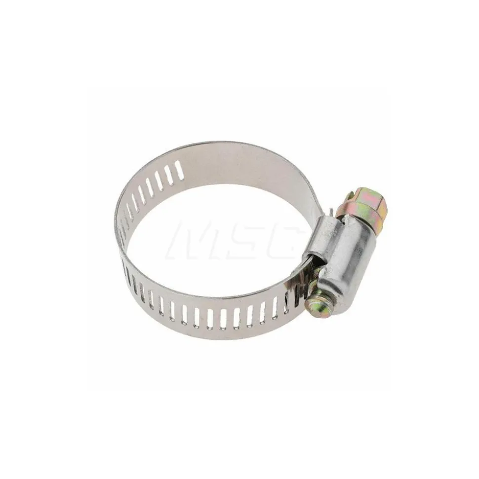 Worm Gear Clamp: Worm Drive, SAE 16, 13/16 to 1-1/2" Dia, Stainless Steel Band