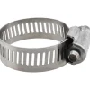 Worm Gear Clamp: Worm Drive, SAE 16, 11/16 to 1-1/2" Dia, Stainless Steel Band
