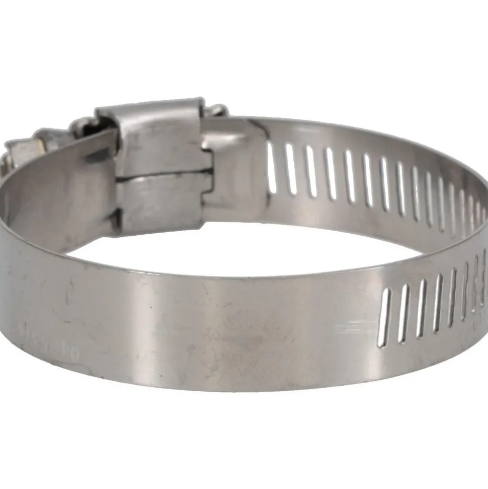 Worm Gear Clamp: Worm Drive, SAE 28, 1-5/16 to 2-1/4" Dia, Stainless Steel Band