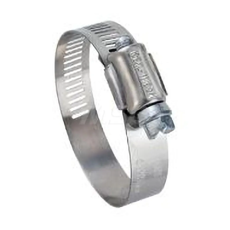 Worm Gear Clamp: Worm Drive, SAE 6, 3/8 to 7/8" Dia, Stainless Steel Band