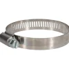 Worm Gear Clamp: Worm Drive, SAE 32, 1-9/16 to 2-1/2" Dia, Stainless Steel Band