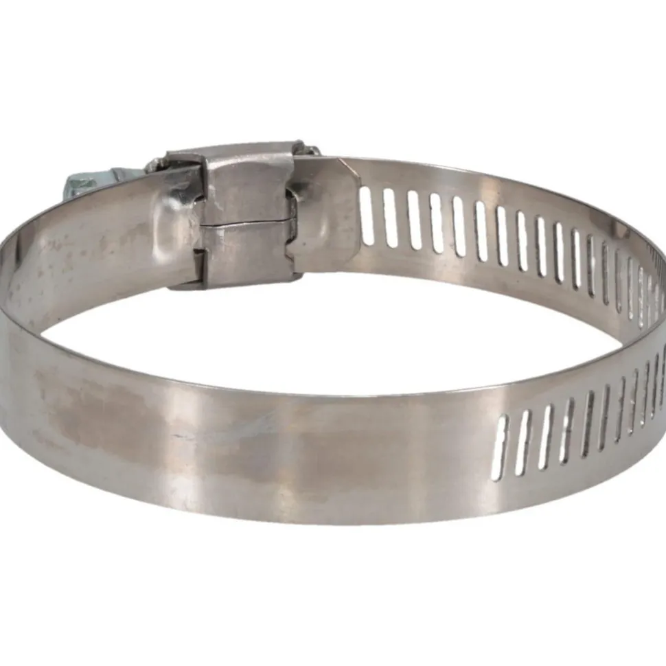 Worm Gear Clamp: Worm Drive, SAE 32, 1-9/16 to 2-1/2" Dia, Stainless Steel Band