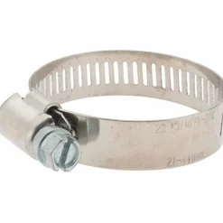 Worm Gear Clamp: Worm Drive, SAE 20, 13/16 to 1-3/4" Dia, Stainless Steel Band