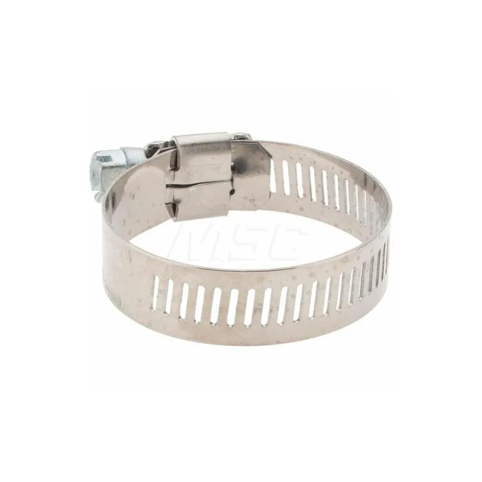 Worm Gear Clamp: Worm Drive, SAE 20, 13/16 to 1-3/4" Dia, Stainless Steel Band