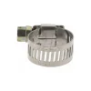 Worm Gear Clamp: Worm Drive, SAE 6, 7/16 to 25/32" Dia, Stainless Steel Band