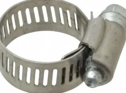 Worm Gear Clamp: Worm Drive, SAE 10, 1/2 to 1-1/16" Dia, Stainless Steel Band
