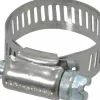 Worm Gear Clamp: Worm Drive, SAE 12, 9/16 to 1-1/4" Dia, Stainless Steel Band